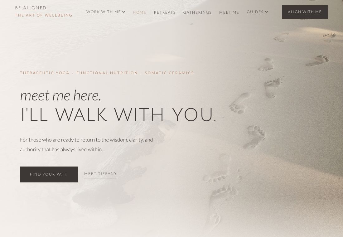 Just Be Aligned website